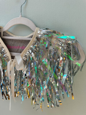 Glitter kappe - Over the top sølv