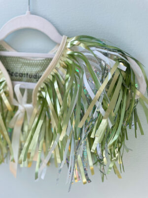 Glitter kappe - Salvie grøn