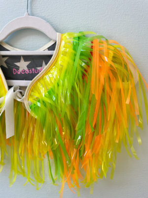 Glitter kappe - 90er neon