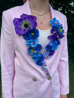 Blomster blazer - lyserød