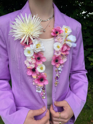 Blomster blazer - lys lilla