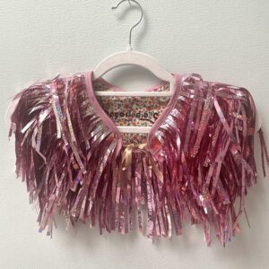 Glitter kappe - Glittende pink