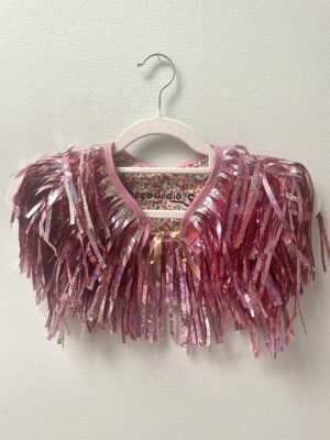 Glitter kappe - Glittende pink