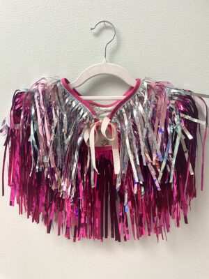 Glitter kappe - Pink og sølv