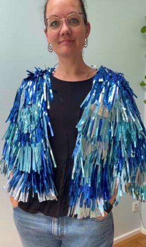 Glitter jakke - hav blå - prototype