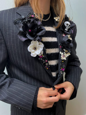 Halloween blazer - sort og lilla